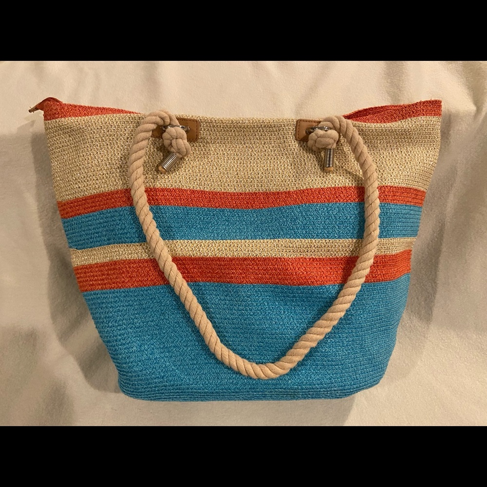 Kelly & Katie woven straw tote *NWOT*